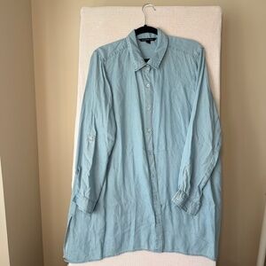 Zac & Rachel Woman Long Denim Shirt/Dress Sz 1X Cabincore